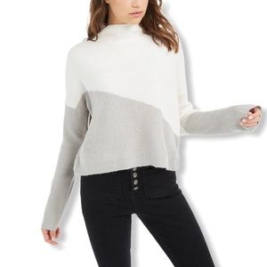 Planet Gold Junior’s Diagonal Colorblocked Sweater